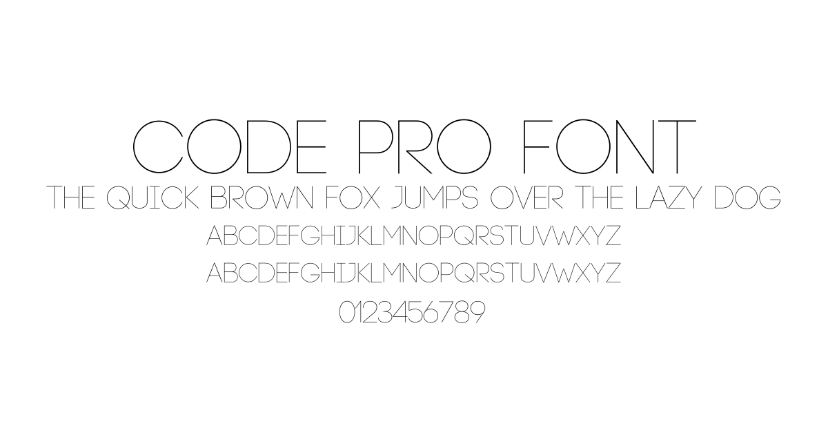 Code Pro Font preview