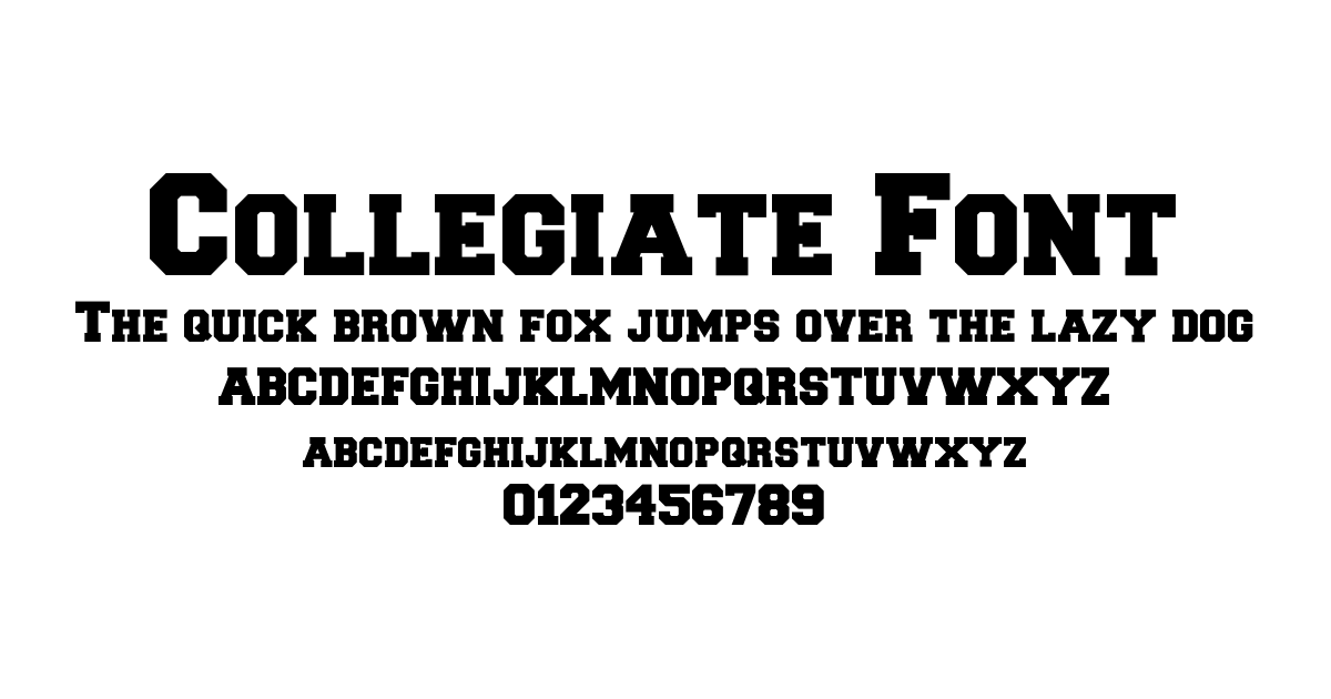 Collegiate Font preview
