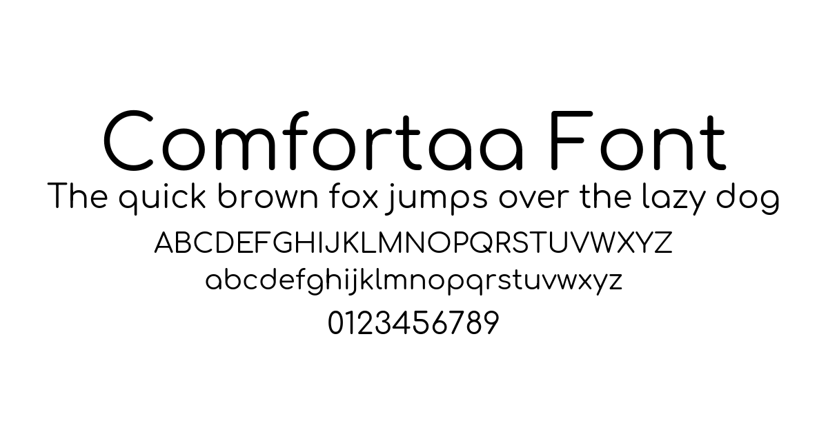 Comfortaa Font font preview