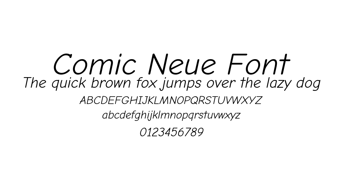 Comic Neue Font font preview