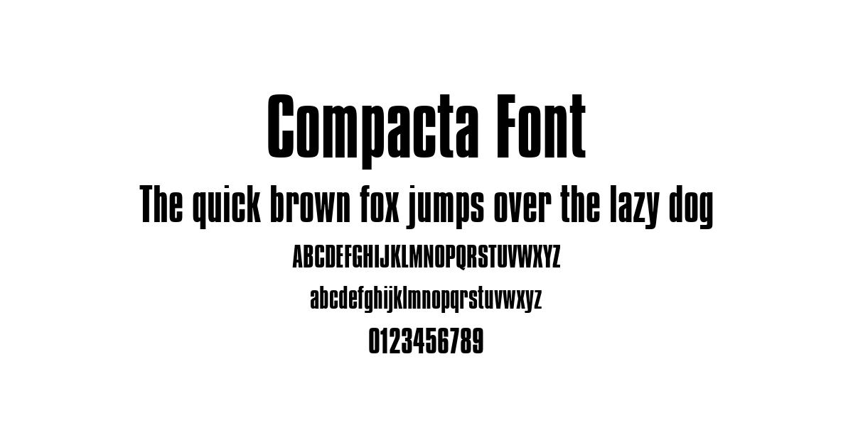 Compacta Font font preview
