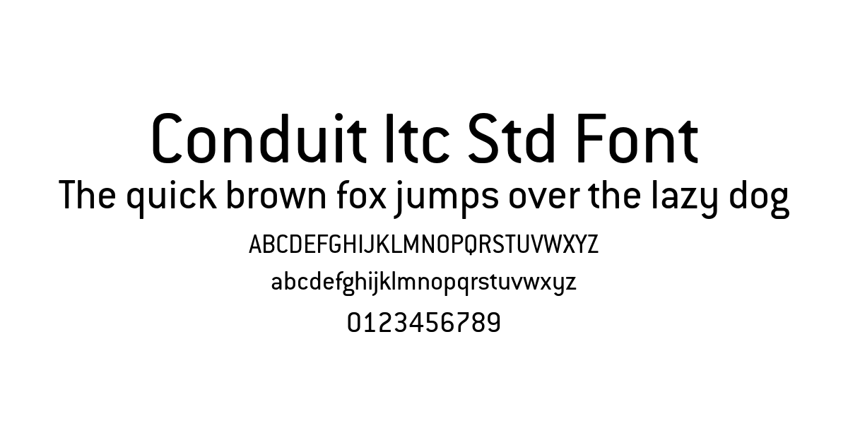Conduit Itc Std Font font preview
