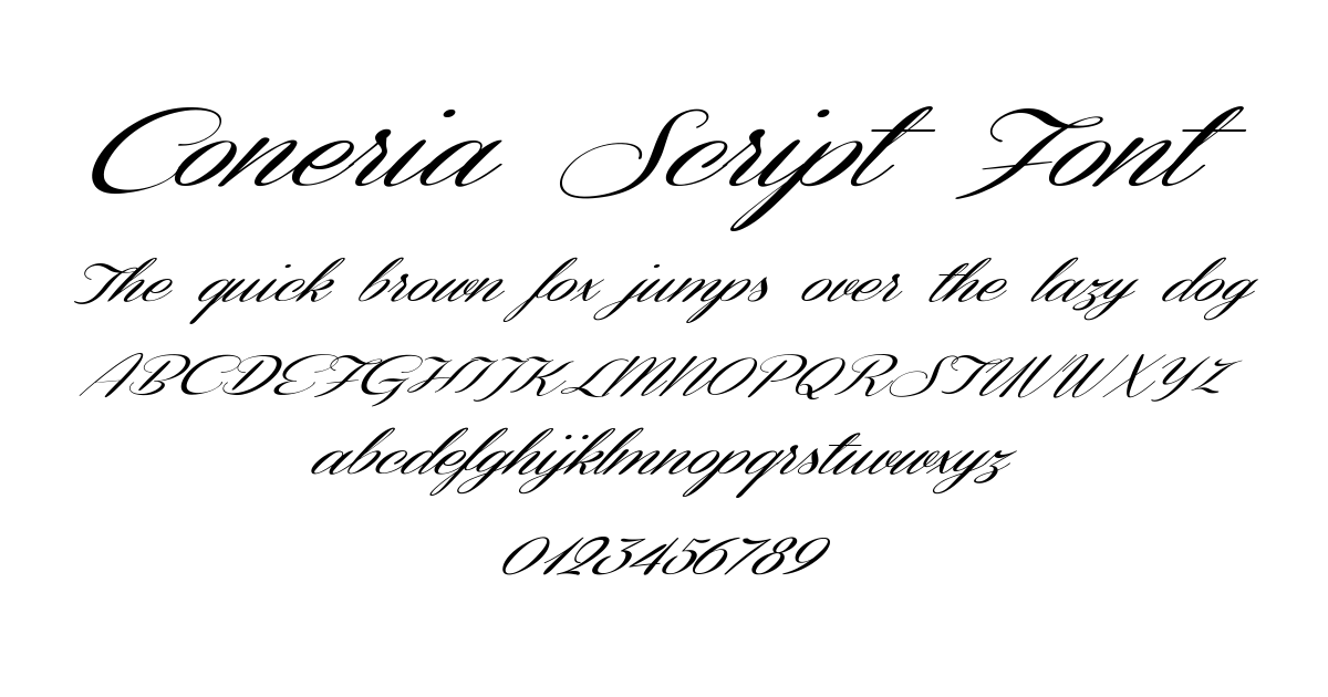 Coneria Script Font preview