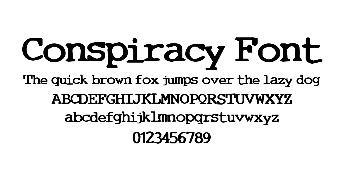 Conspiracy Font font preview