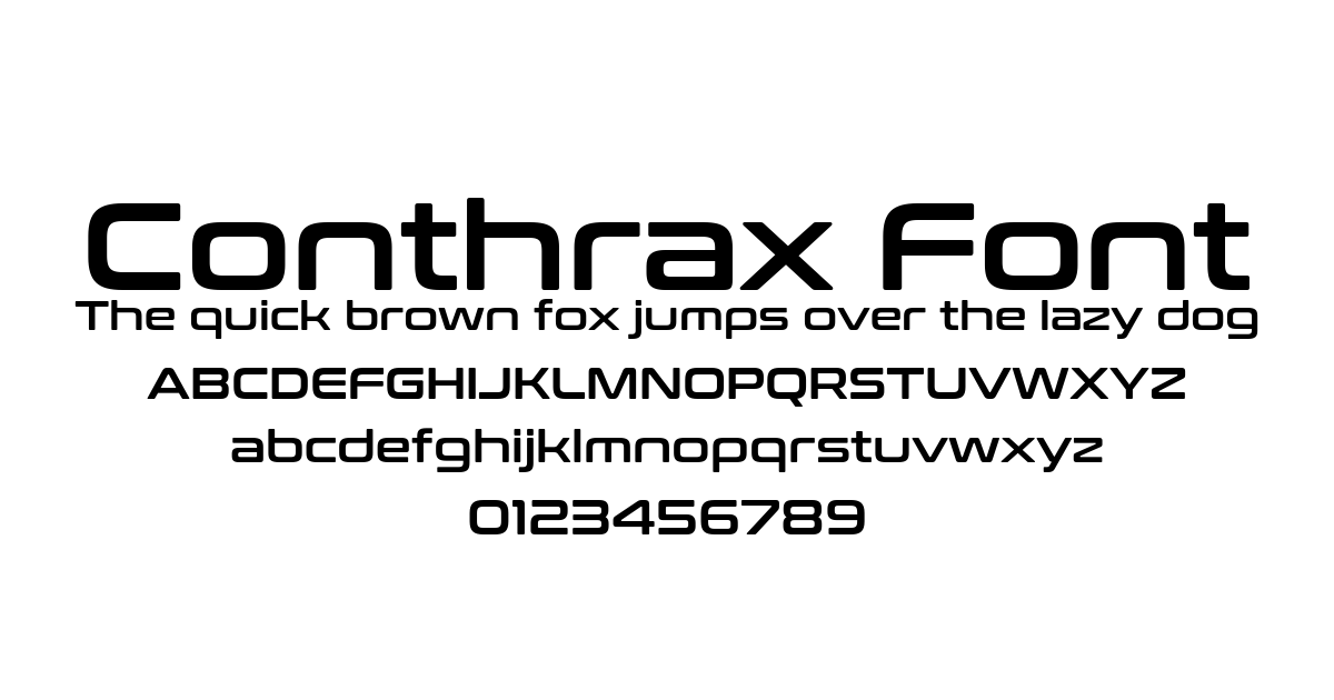 Conthrax Font font preview