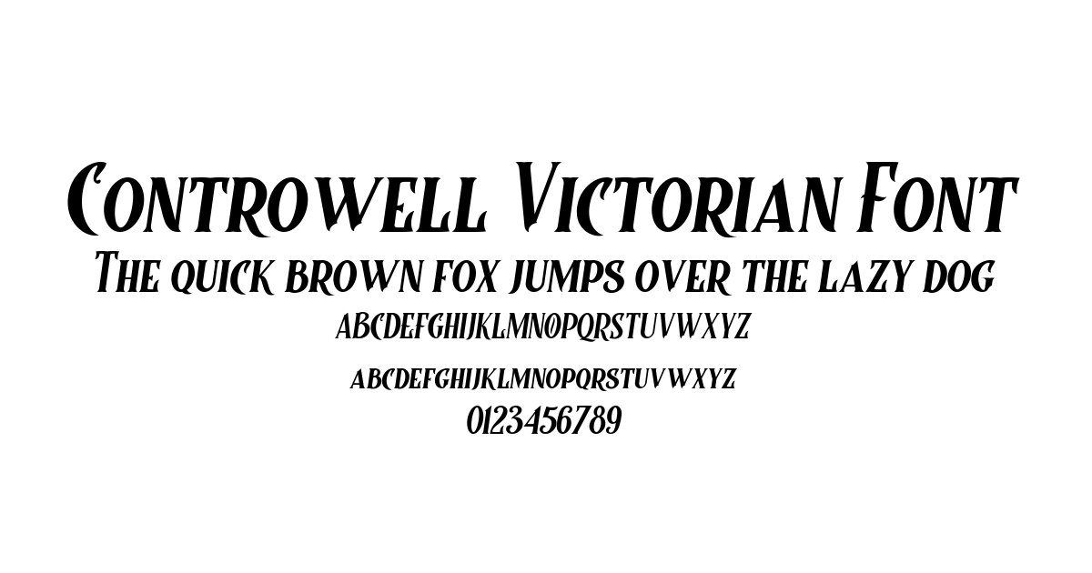Controwell Victorian Font font preview