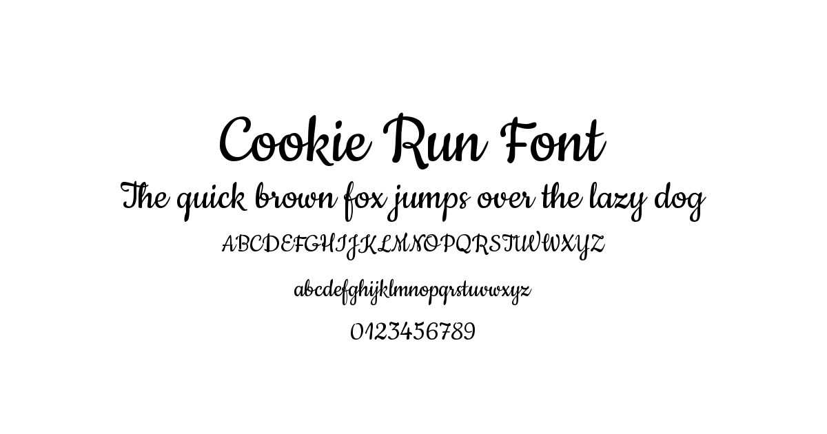 Cookie Run Font font preview