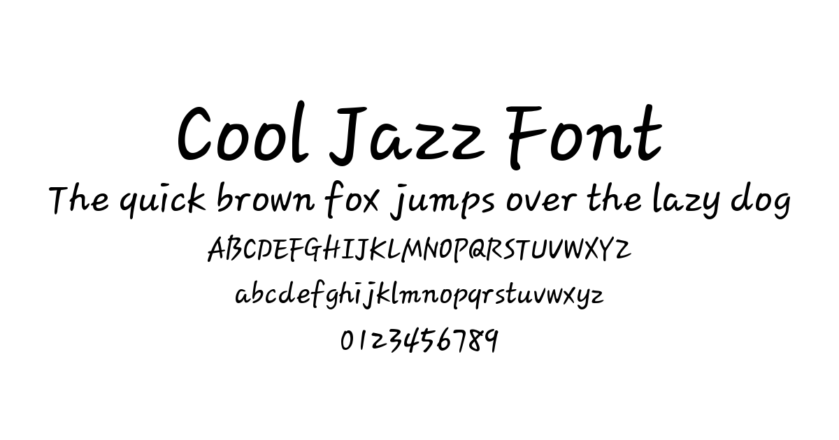 Cool Jazz Font font preview