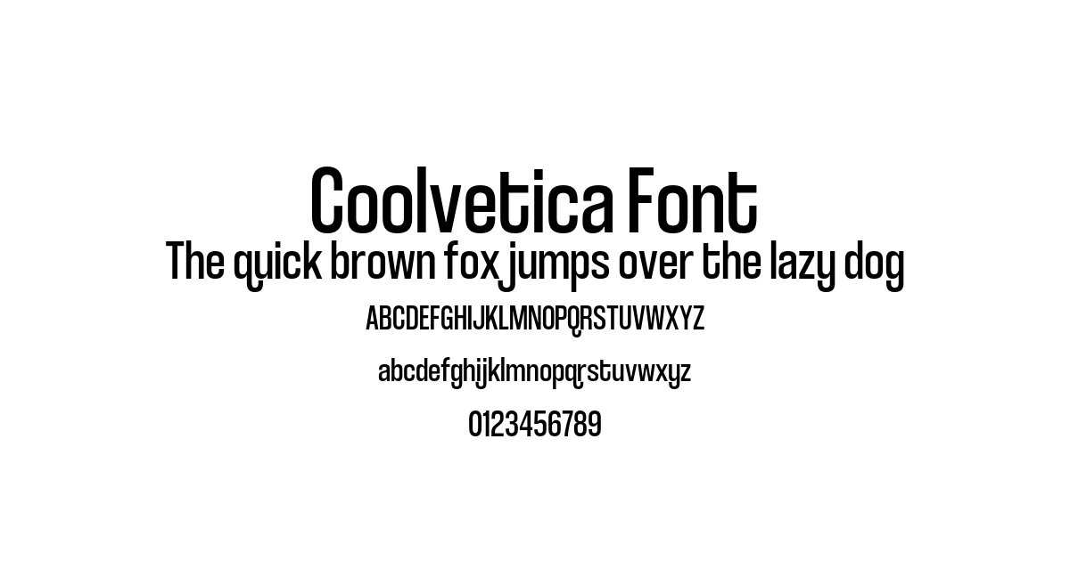 Coolvetica Font font preview