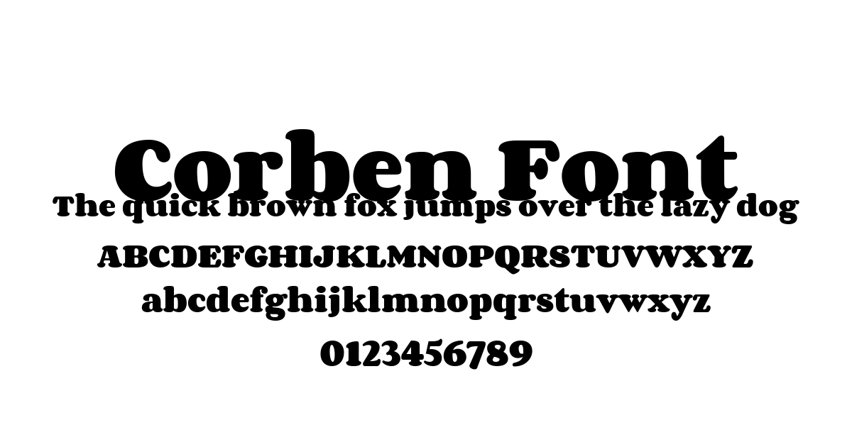 Corben Font preview