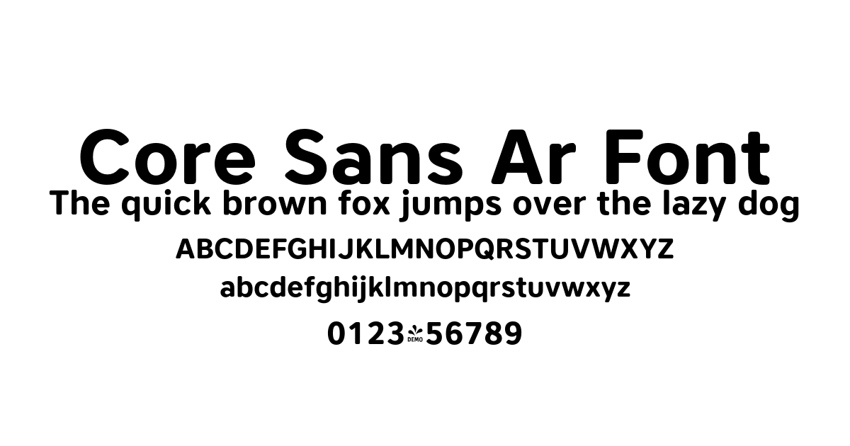 Core Sans Ar Font font preview