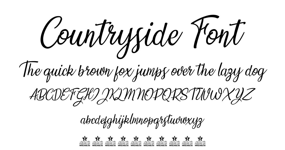 Countryside Font font preview