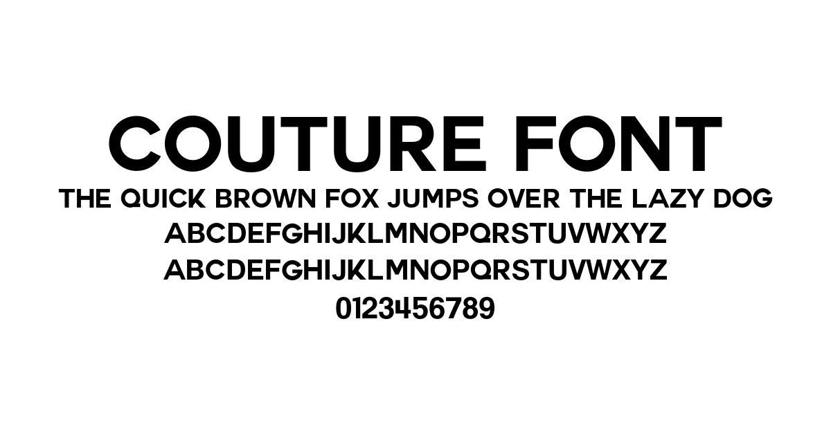 Couture Font preview