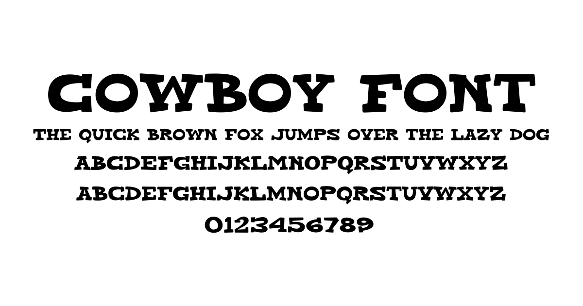 Cowboy Font preview