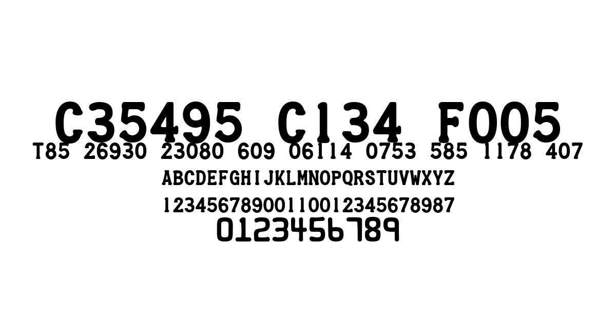 Credit Card Font font preview