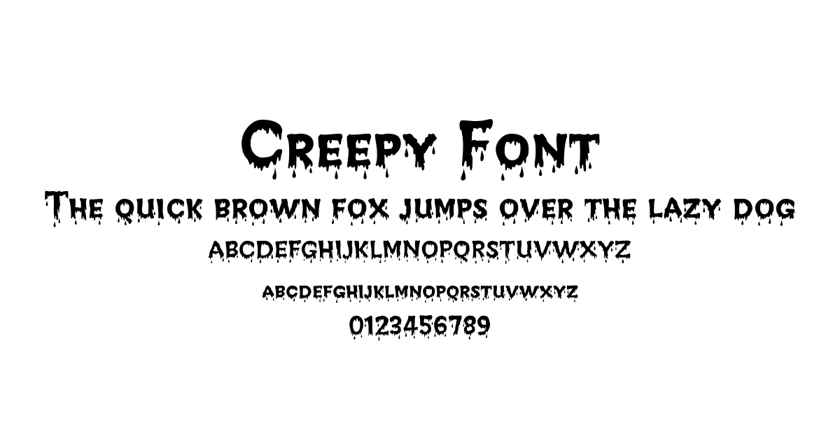 Creepy Font preview
