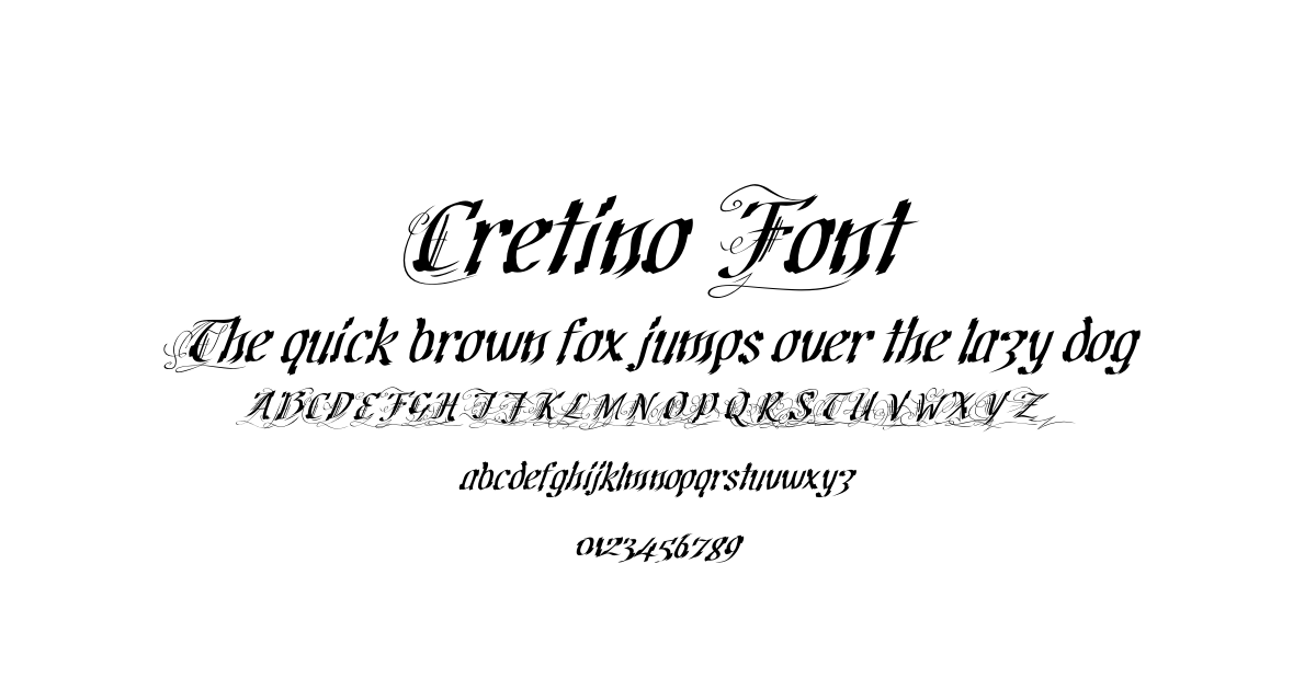 Cretino Font preview