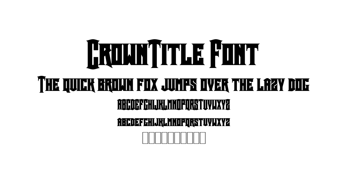 CrownTitle Font font preview