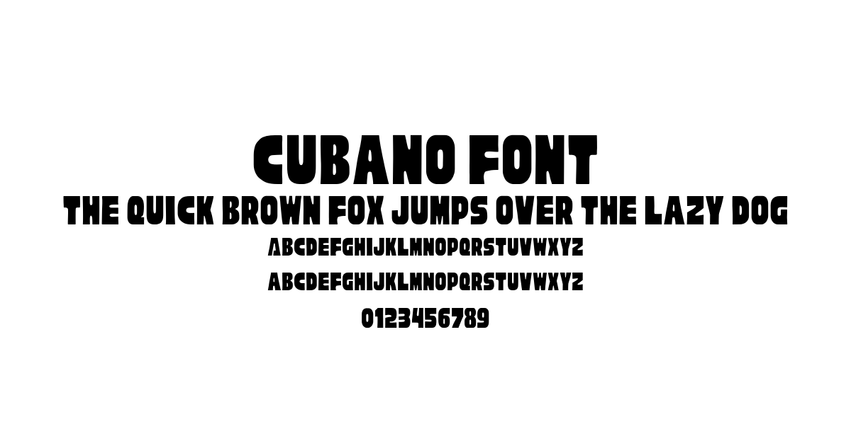 Cubano Font preview
