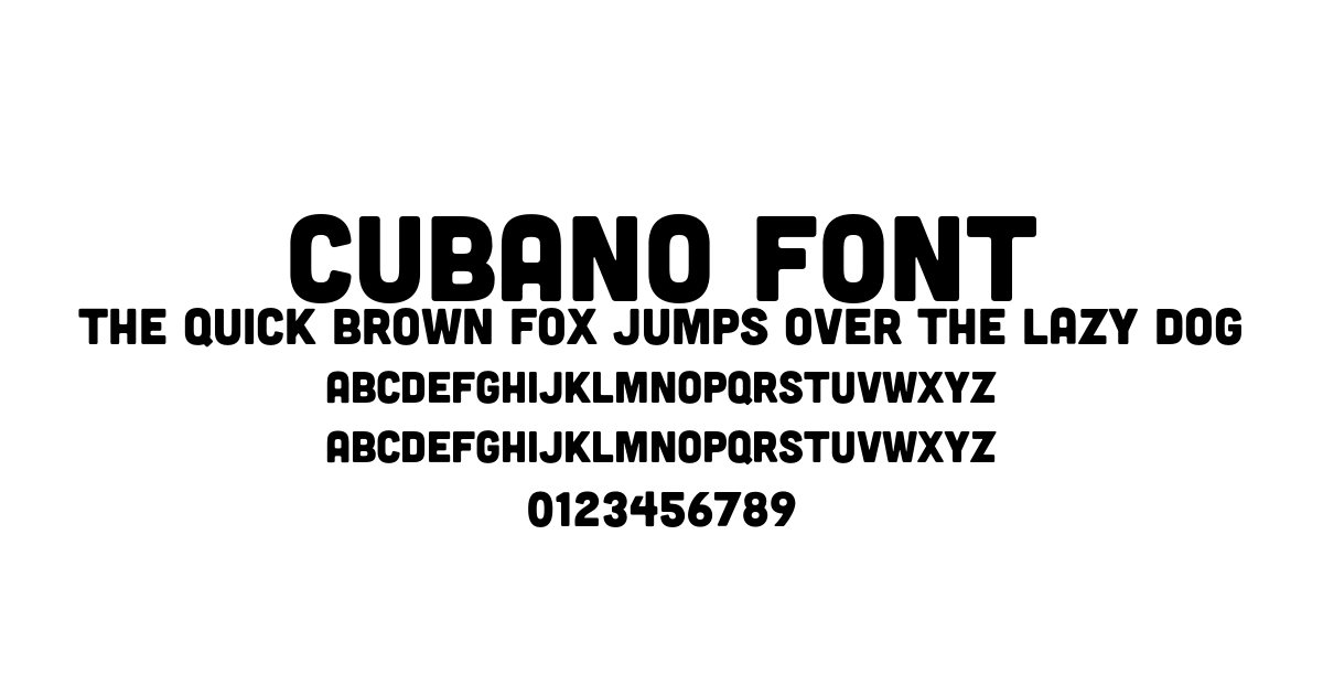 Cubano Font font preview