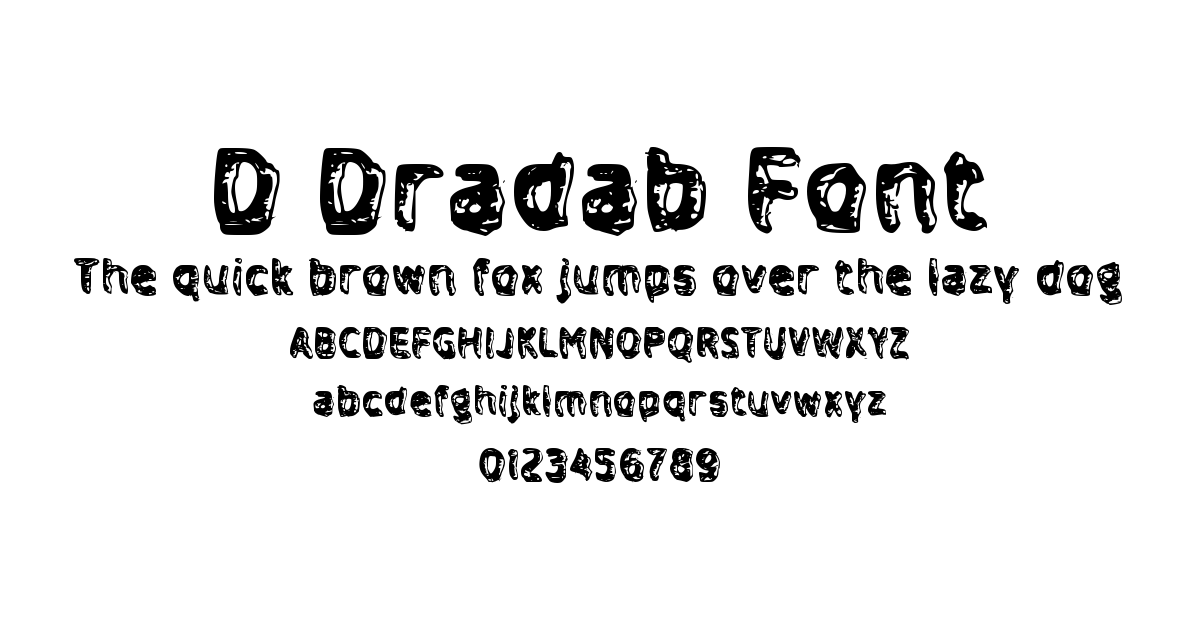 D Dradab Font font preview