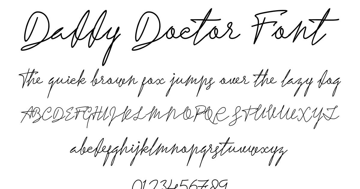 Daddy Doctor Font font preview