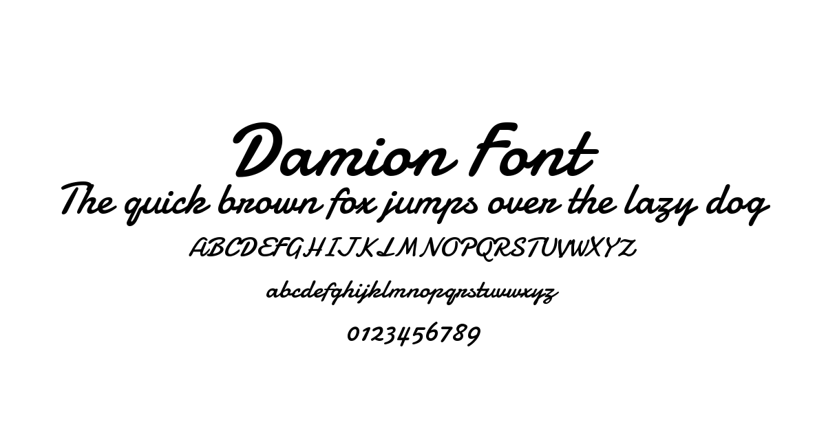 Damion Font font preview