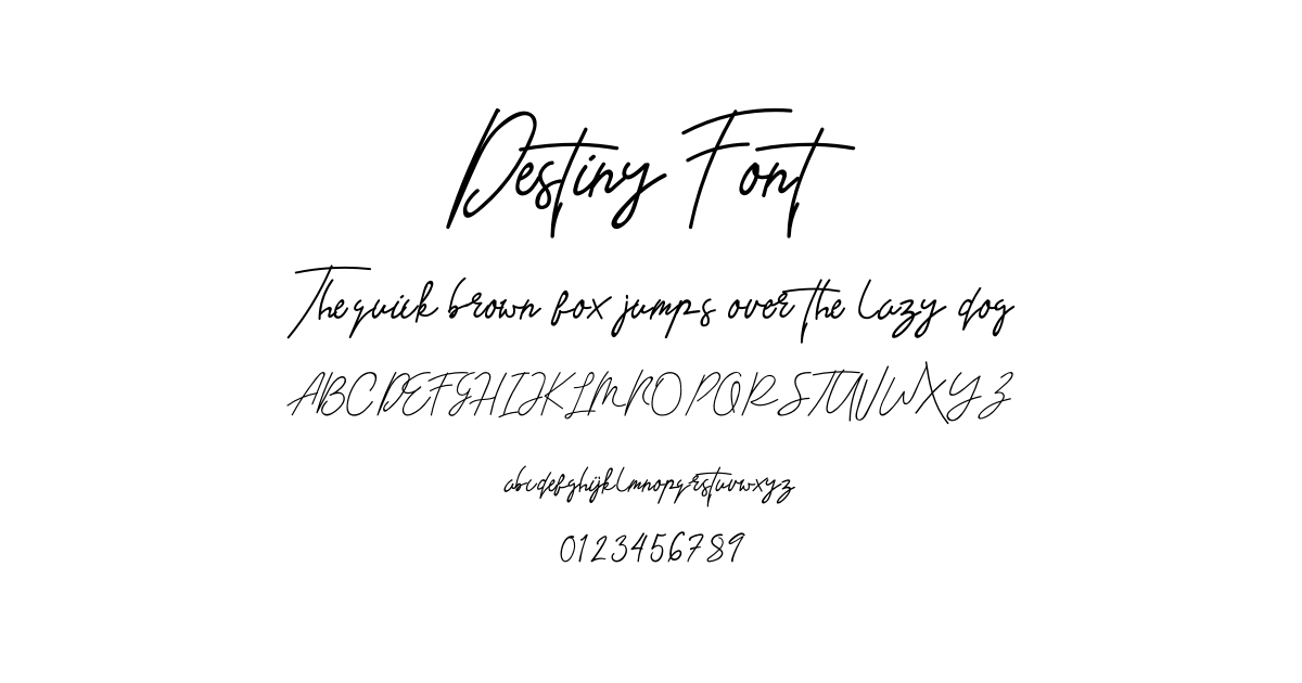 Destiny Font font preview