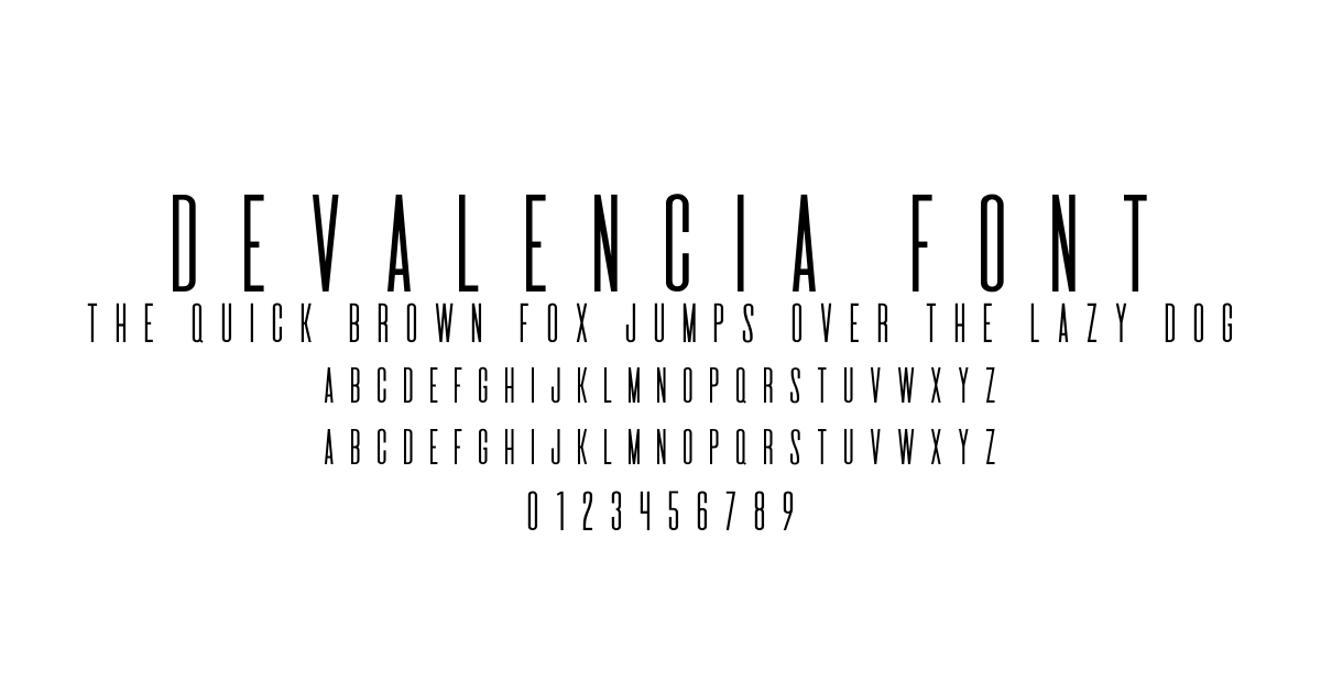DeValencia Font font preview