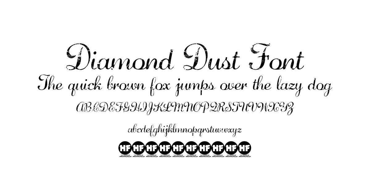 Diamond Dust Font font preview