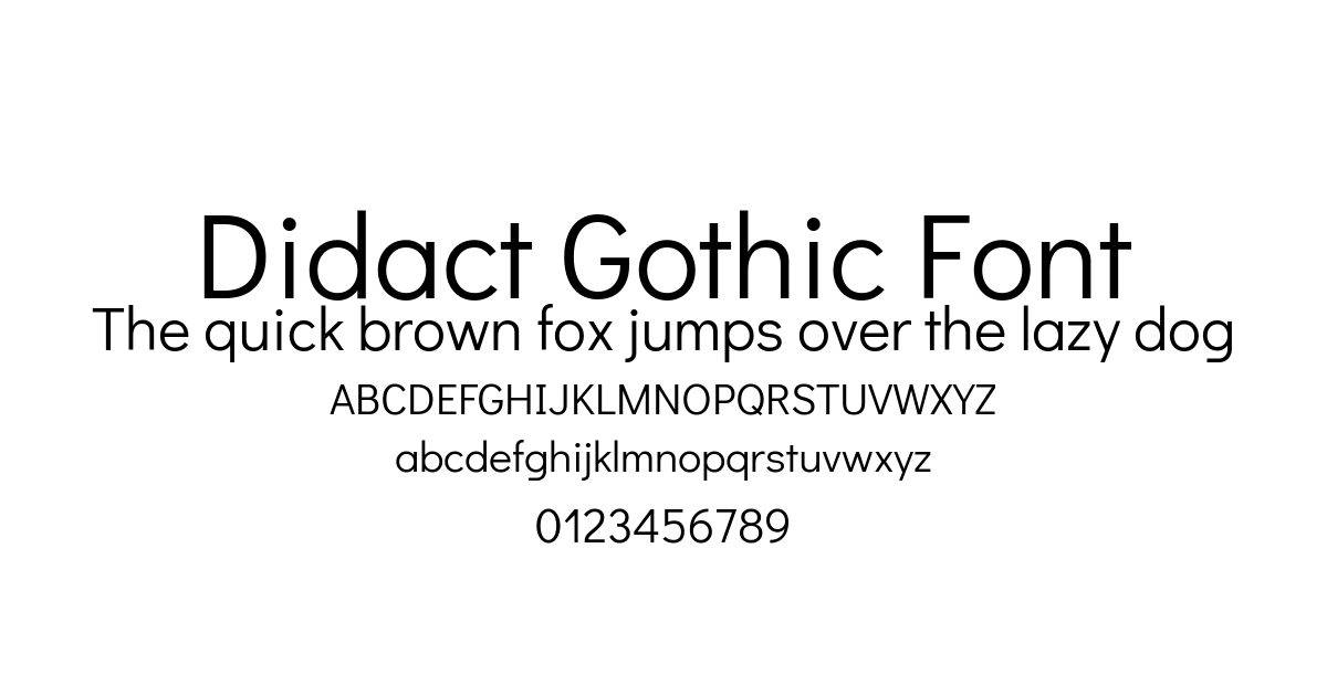 Didact Gothic Font preview