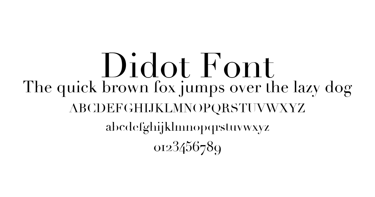 Didot Font font preview