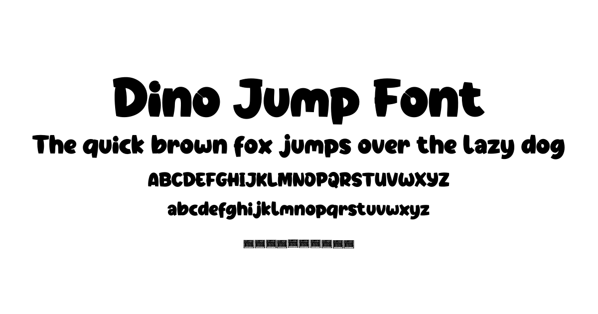 Dino Jump Font preview