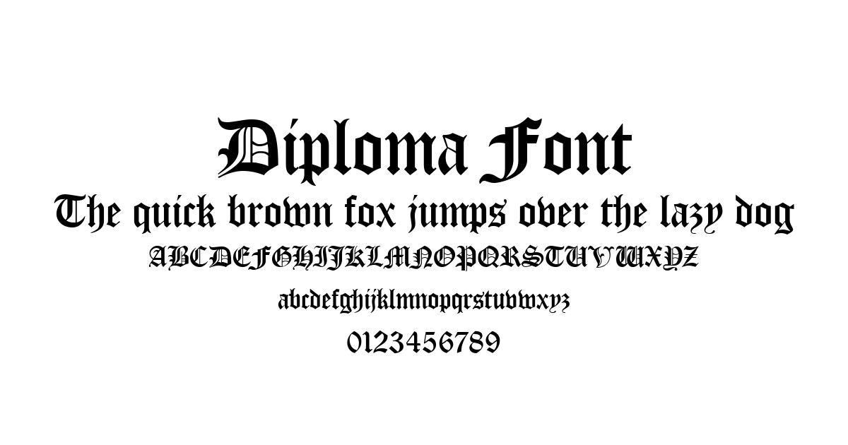Diploma Font font preview