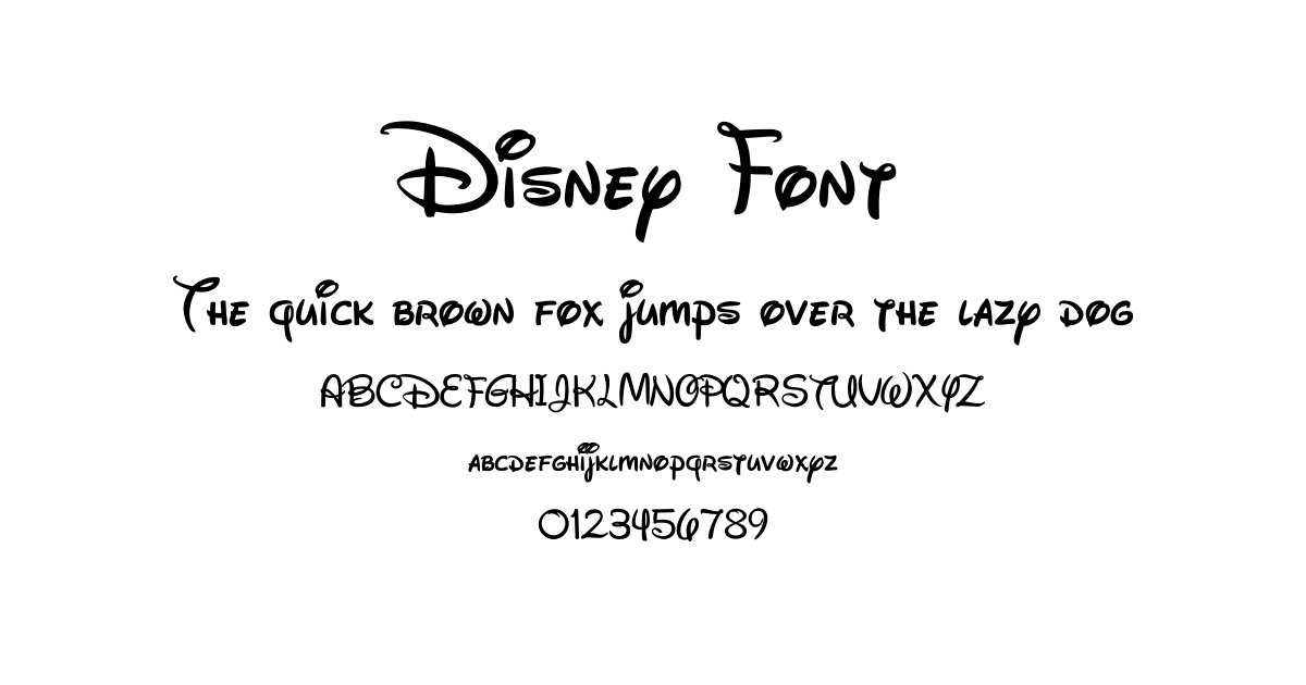 Disney Font preview