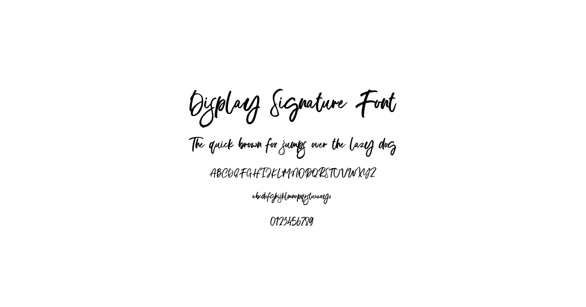 Display Signature Font font preview