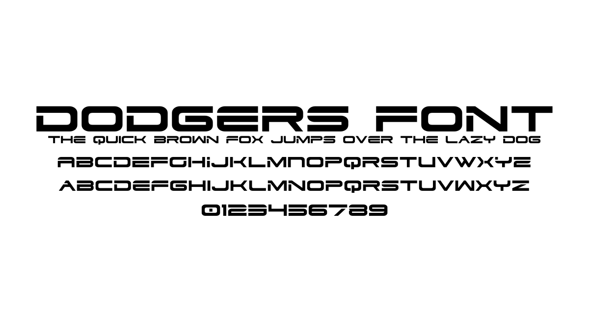 Dodgers Font font preview