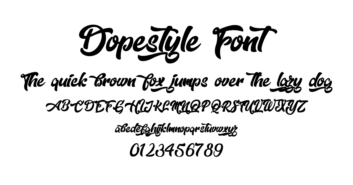 Dopestyle Font preview