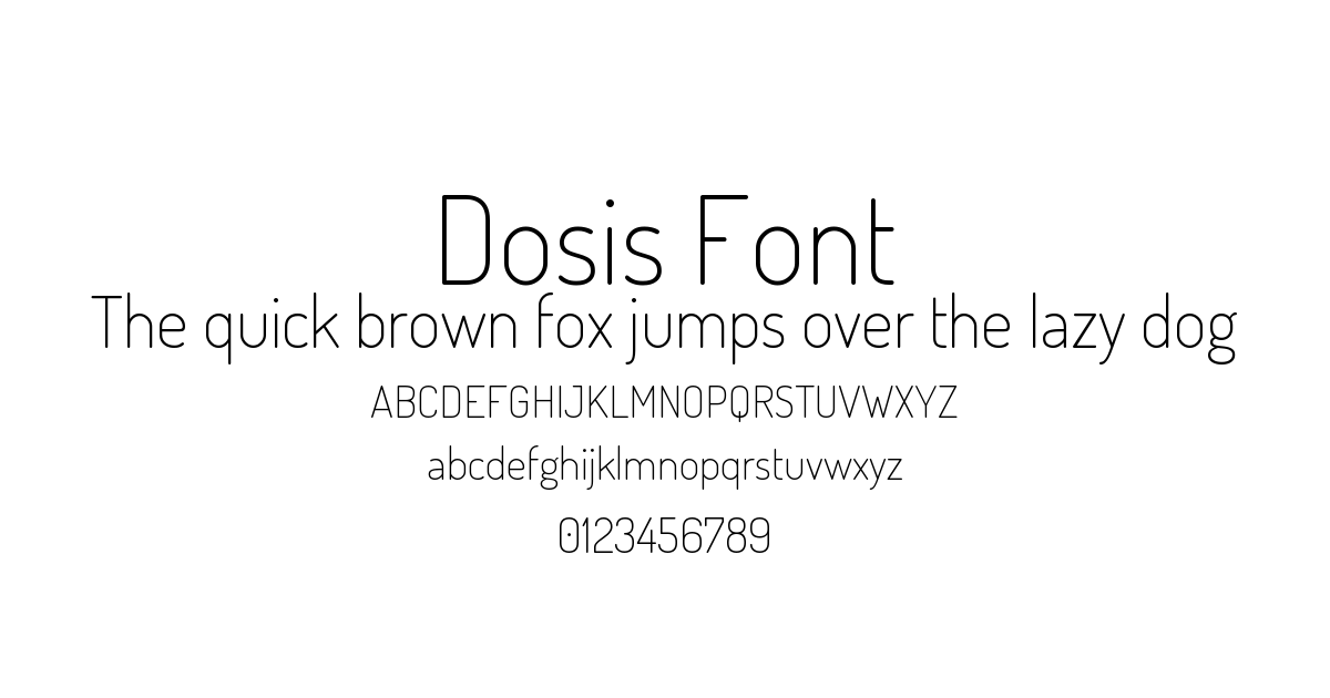 Dosis Font font preview