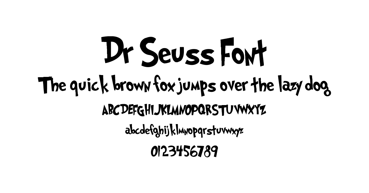 Dr Seuss Font font preview