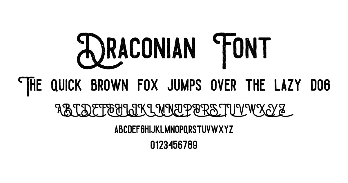 Draconian Font font preview
