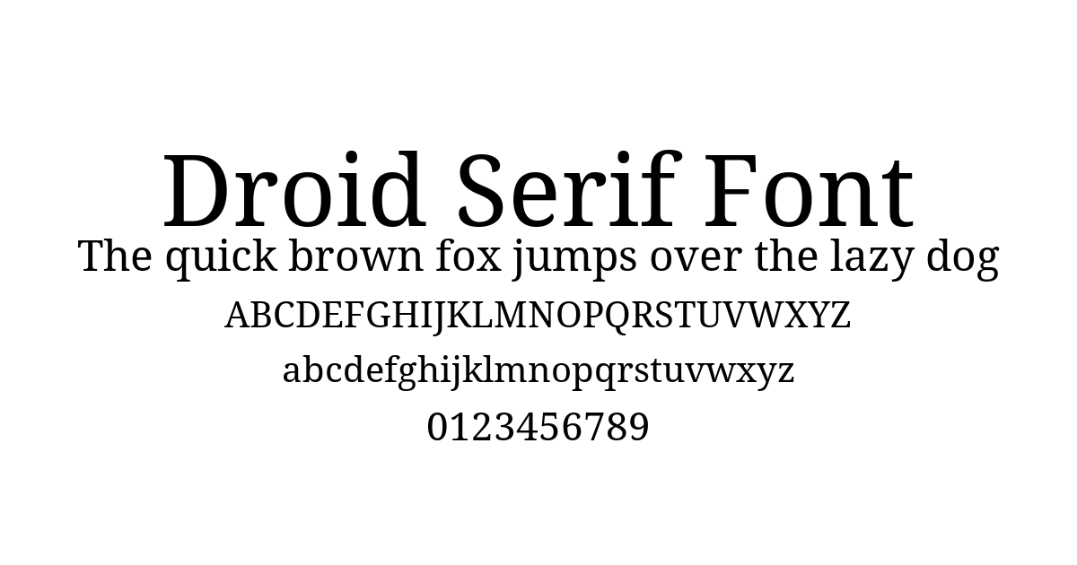 Droid Serif Font font preview