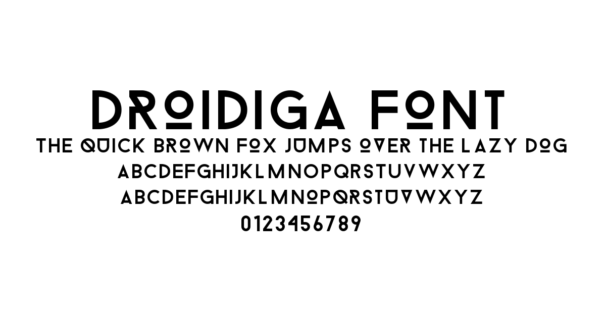 Droidiga Font font preview