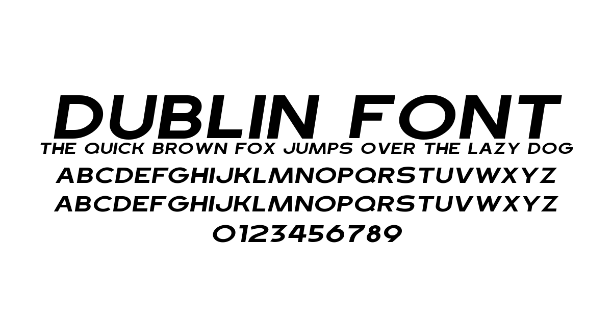 Dublin Font font preview