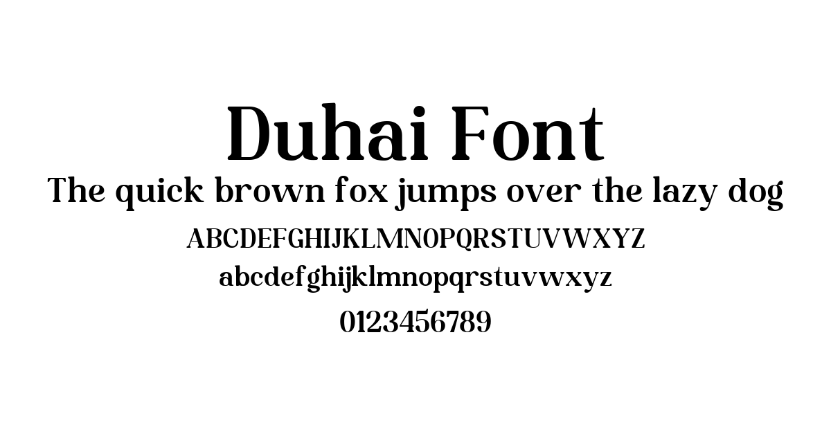 Duhai Font font preview