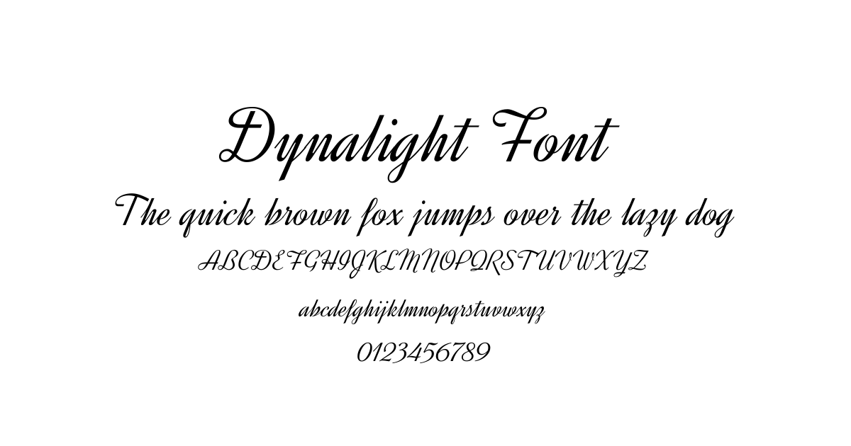 Dynalight Font font preview