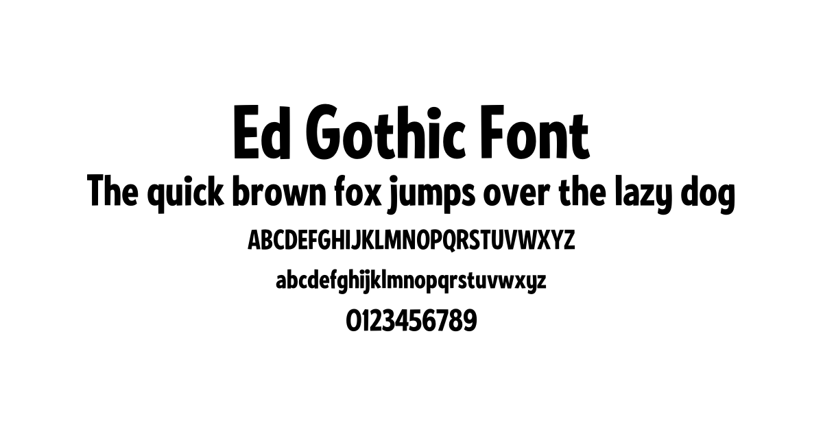 Ed Gothic Font font preview