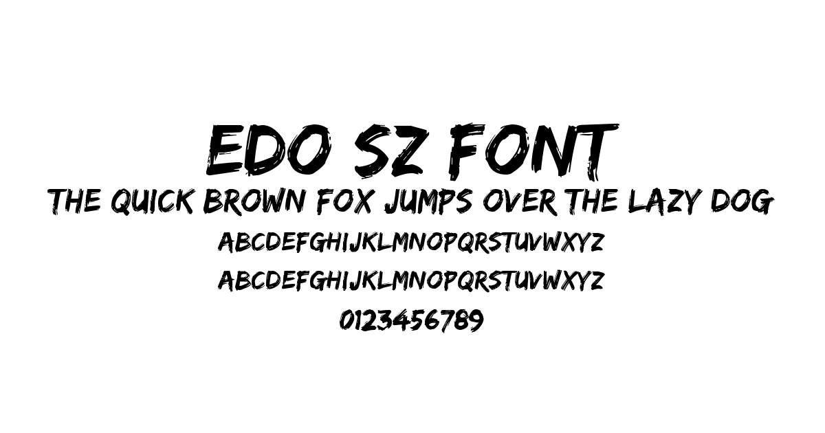 Edo Sz Font font preview