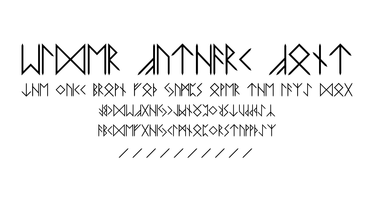 Elder Futhark Font font preview