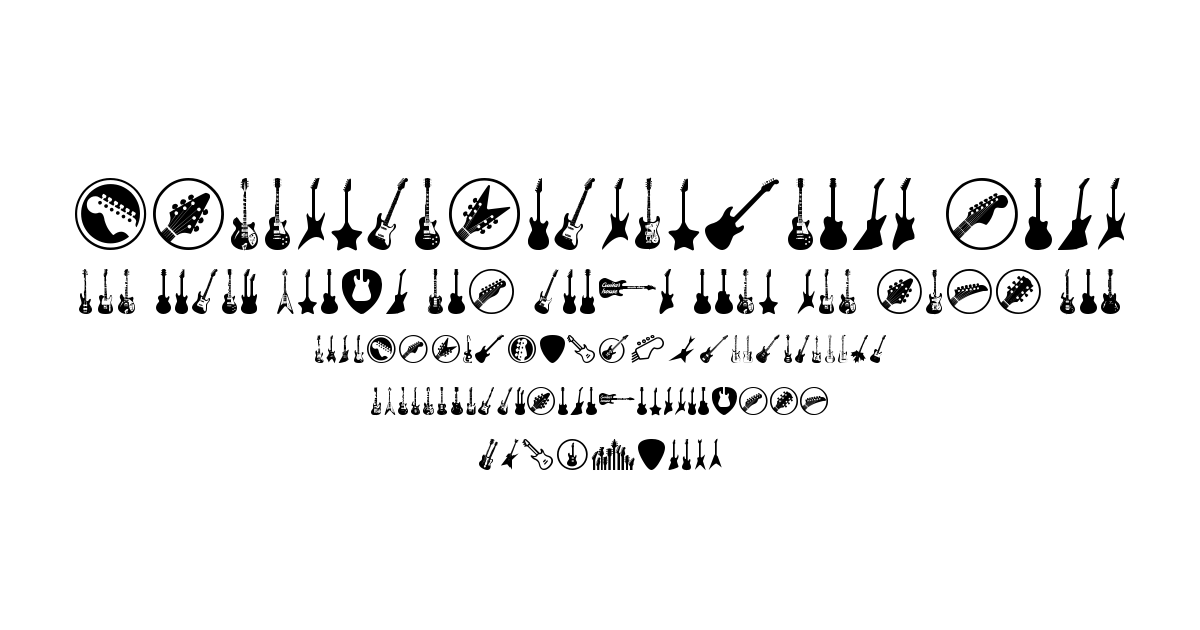 ElectricGuitarIcons Font font preview